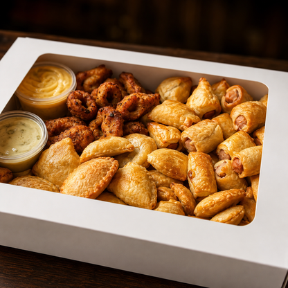 Caja de Boquitas con Pastelitos, Salsas y 100 Delicias para Compartir por $25 en Pa que Nelson