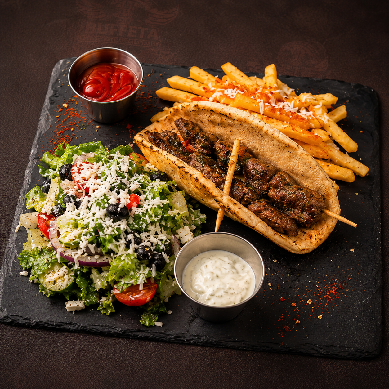 2 Platos Fuertes + 2 Bebidas + 1 Entrada a elegir por solo $15 en Buffeta