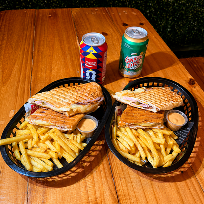 2 Sándwiches Cubanos + Papas Fritas + 2 Sodas por solo $10 en Chef Pepin