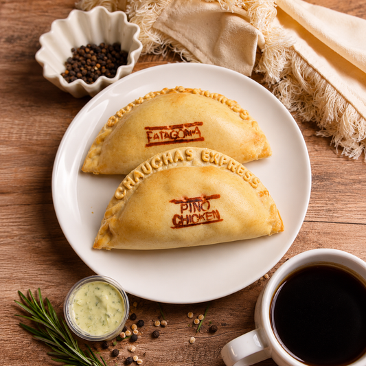 2 Empanadas Gourmet + 2 Cafés + Refill Ilimitado por 1 Hora por $10.50 en Chaucha Express