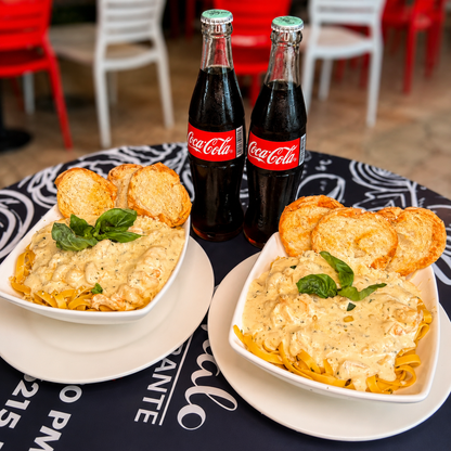 2 Pastas de Camarones en Salsa Blanca + 2 Refrescos por $18 en Marisquería Don Chalo - Chiriquí