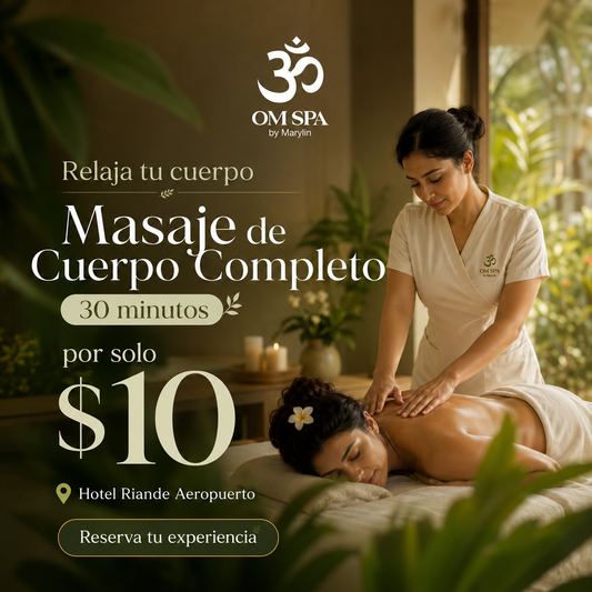 Masaje de Cuerpo Completo de 30 Minutos por solo $10 en Om Spa