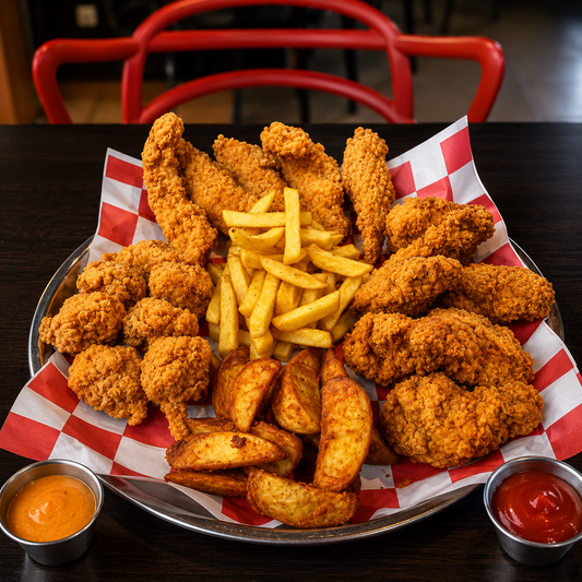 All You Can Eat de Boneless, Alitas, Chicken Tenders y Papas para 2 Personas por solo $20 en Alitas Salvajes Pub
