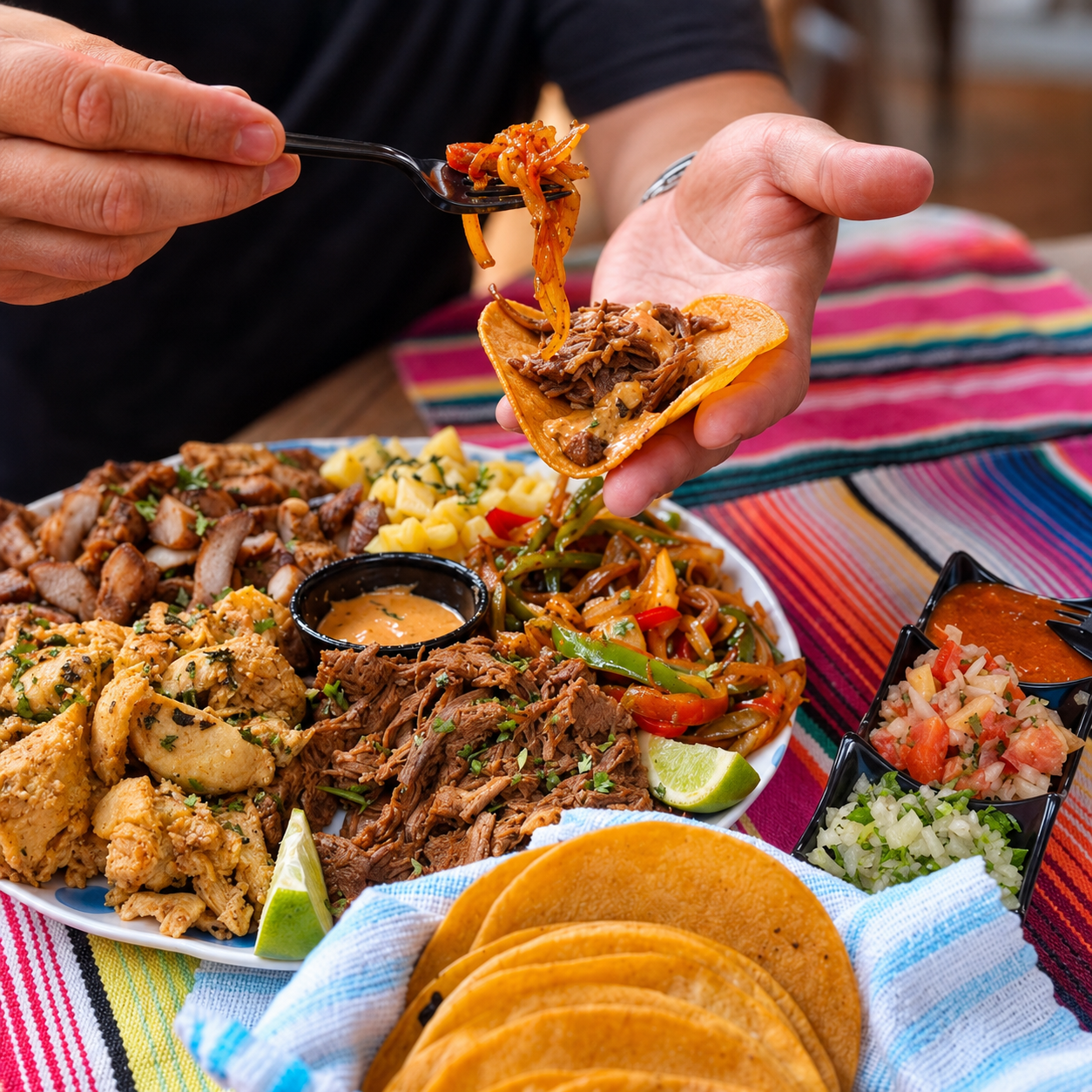 20 Tacos Mixtos + 2 Jugos Naturales por solo $20 en La Taquerita San Francisco