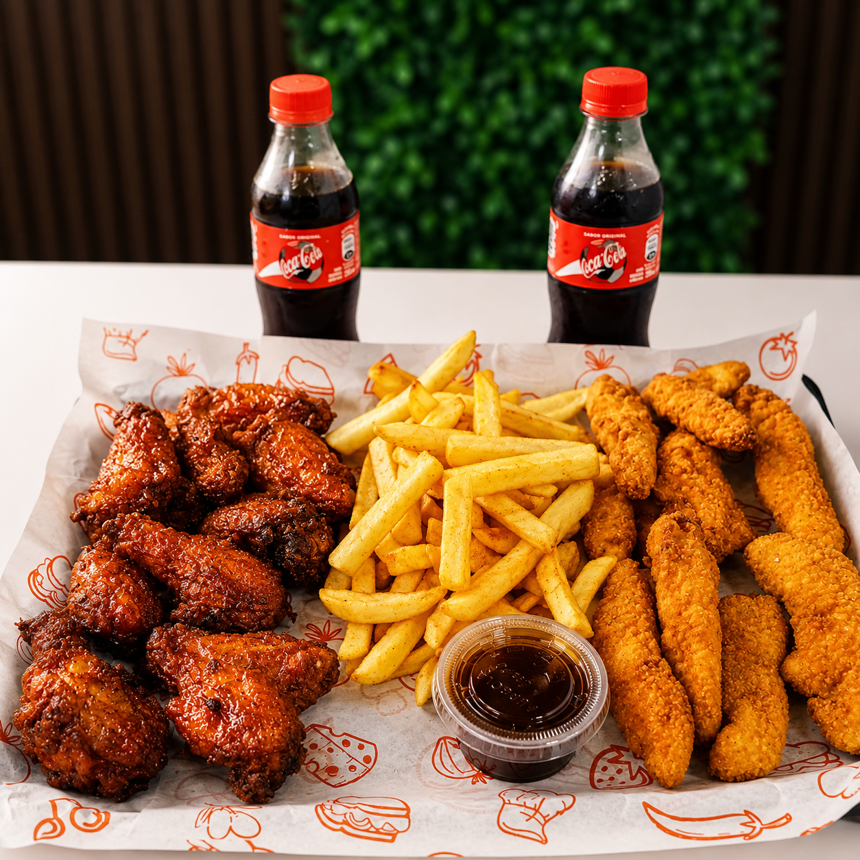 All You Can Eat de Wings y Tenders para 2 Personas + 2 Sodas por solo $18 en Point Food