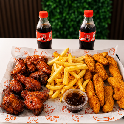 All You Can Eat de Wings y Tenders para 2 Personas + 2 Sodas por solo $18 en Point Food