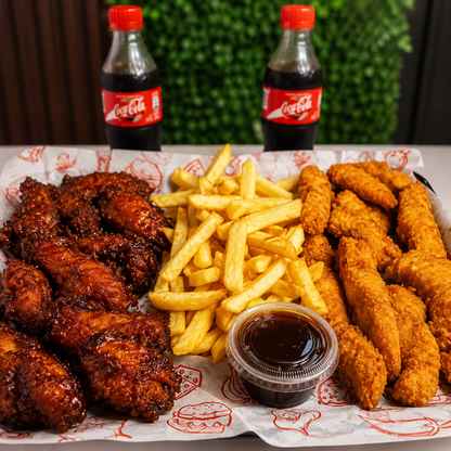 All You Can Eat de Wings y Tenders para 2 Personas + 2 Sodas por solo $18 en Point Food