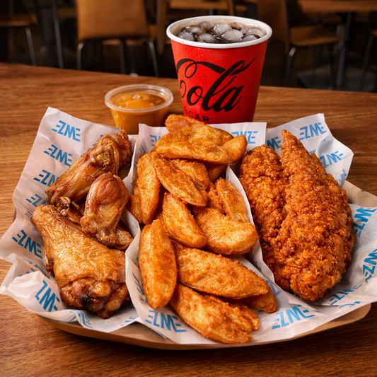 6 Wings + 3 Tenders + Papas Jumbo + Soda por solo $11.99 en Wing Zone El Dorado