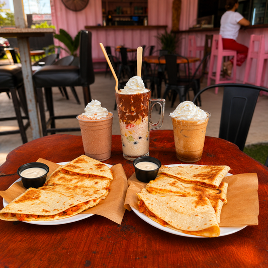 Wraps o Quesadillas + Ensalada de Frutas + Bebidas por solo $16 en Ay Bendito Batido
