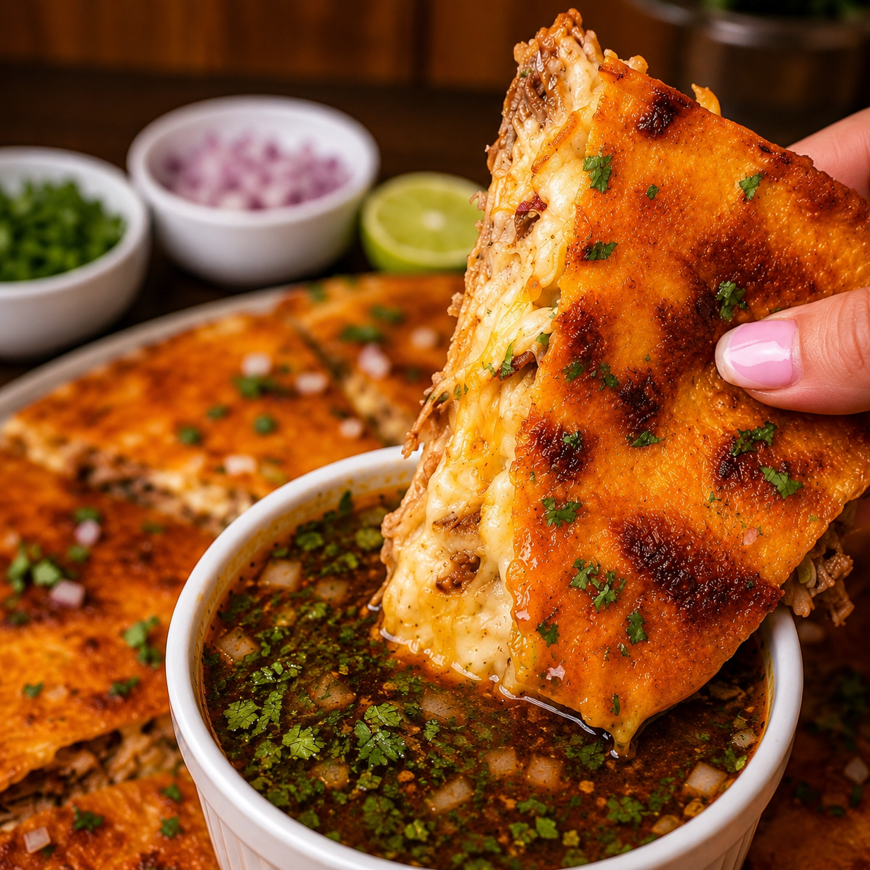 Pizza Birria Salvaje para Compartir hasta 4 Personas por $12 en Alitas Salvajes Pub