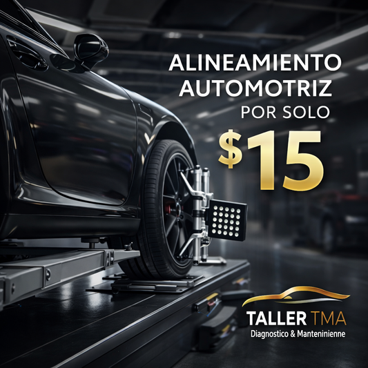 Alineamiento Automotriz Completo (4 ruedas) por solo $15 en Taller TMA