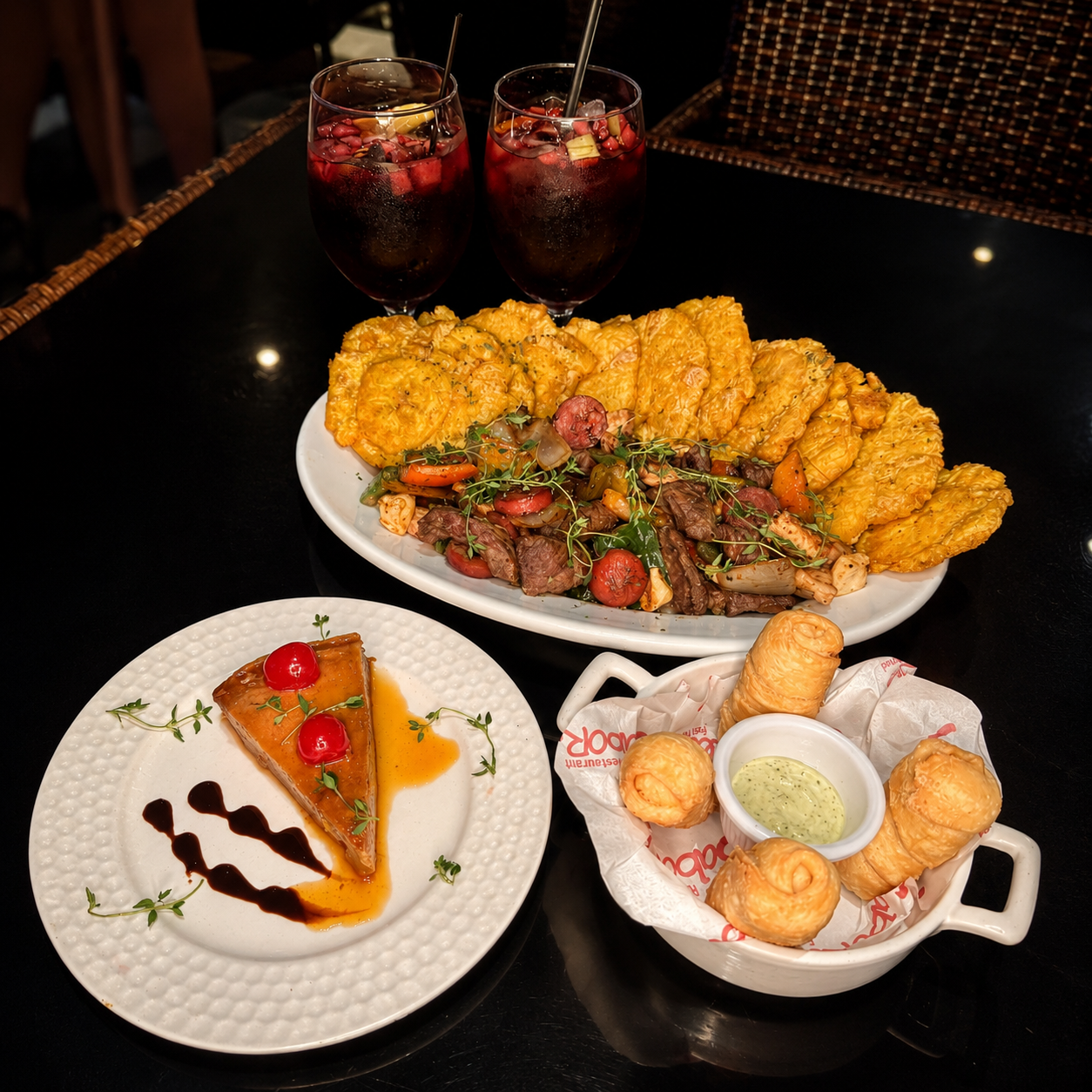 Picada Mixta + 4 Tequeños + 2 Bebidas y Flan de la casa por $18 en Restaurante Sabores - Chiriquí