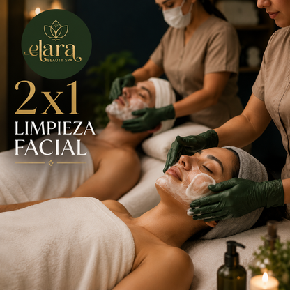 2x1 en Limpieza Facial Profunda para una piel radiante por $29.99 en Elara Beauty Spa