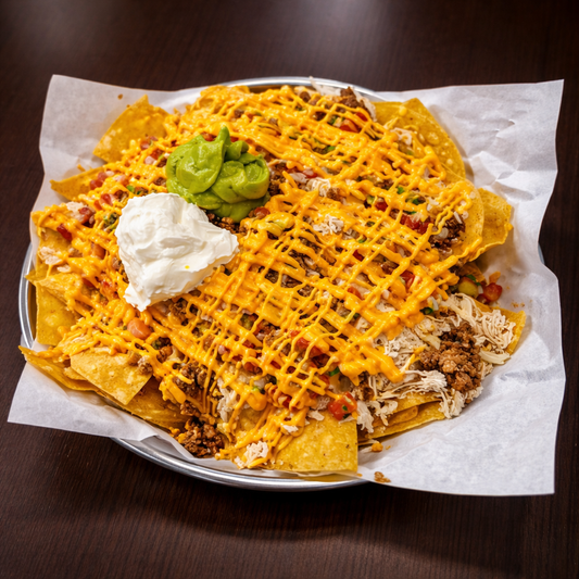 Súper Nachos para 2 + 6 Alitas BBQ + 2 Bebidas por solo $15 en Alitas Salvajes Pub