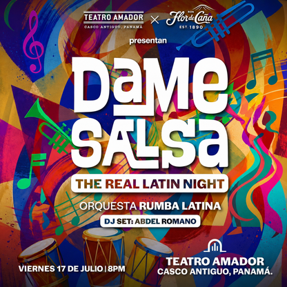 2x1 en Entradas para Dame Salsa + Open Sangria por solo $10 en Teatro Amador