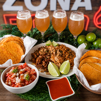 20 Tortillas, Pollo, Bistec, Chorizo, Nachos y 4 Limonadas por $18 en Zona Food