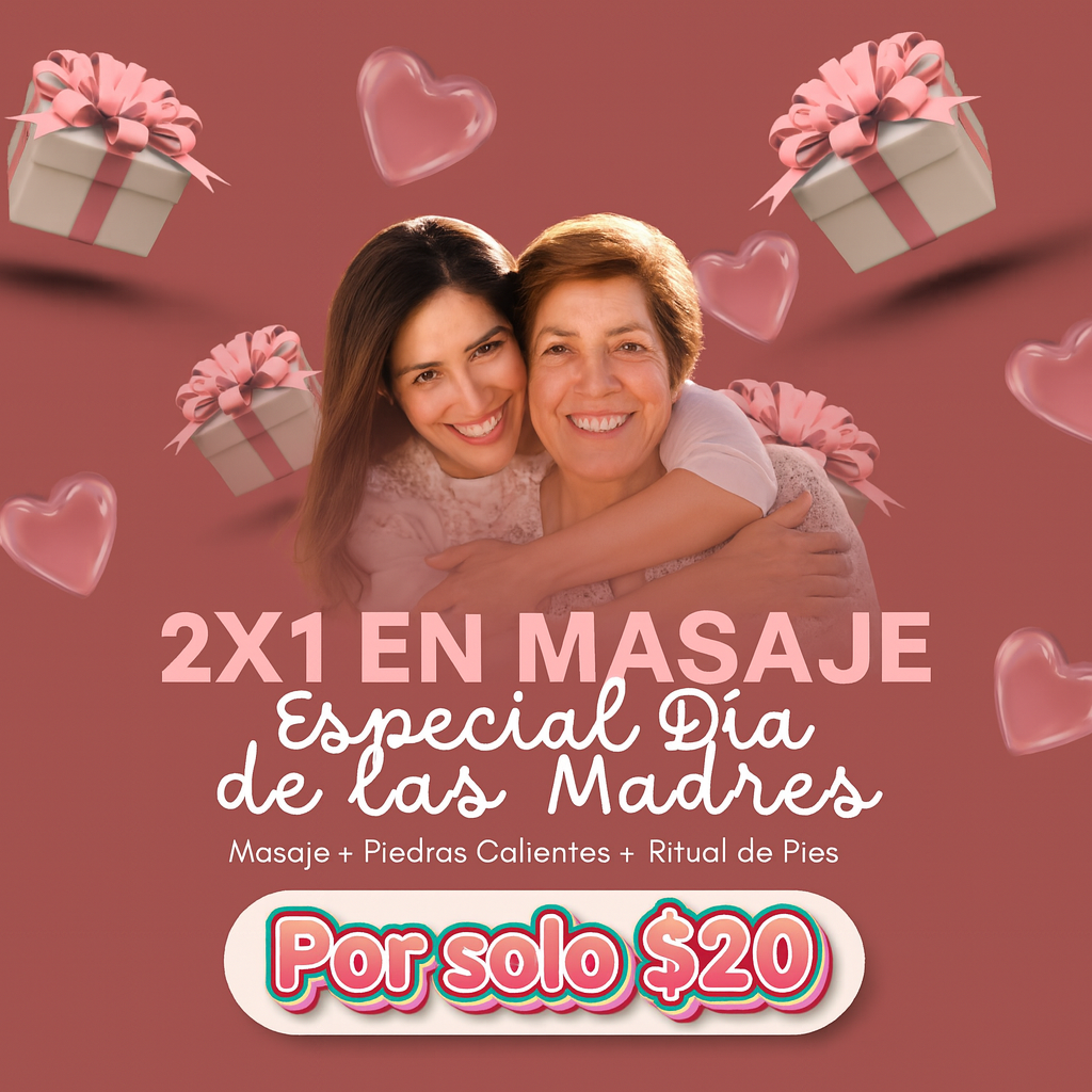 2x1 Especial Día de las Madres: Masaje + Piedras Calientes + Ritual de Pies por solo $20 en Om SPA