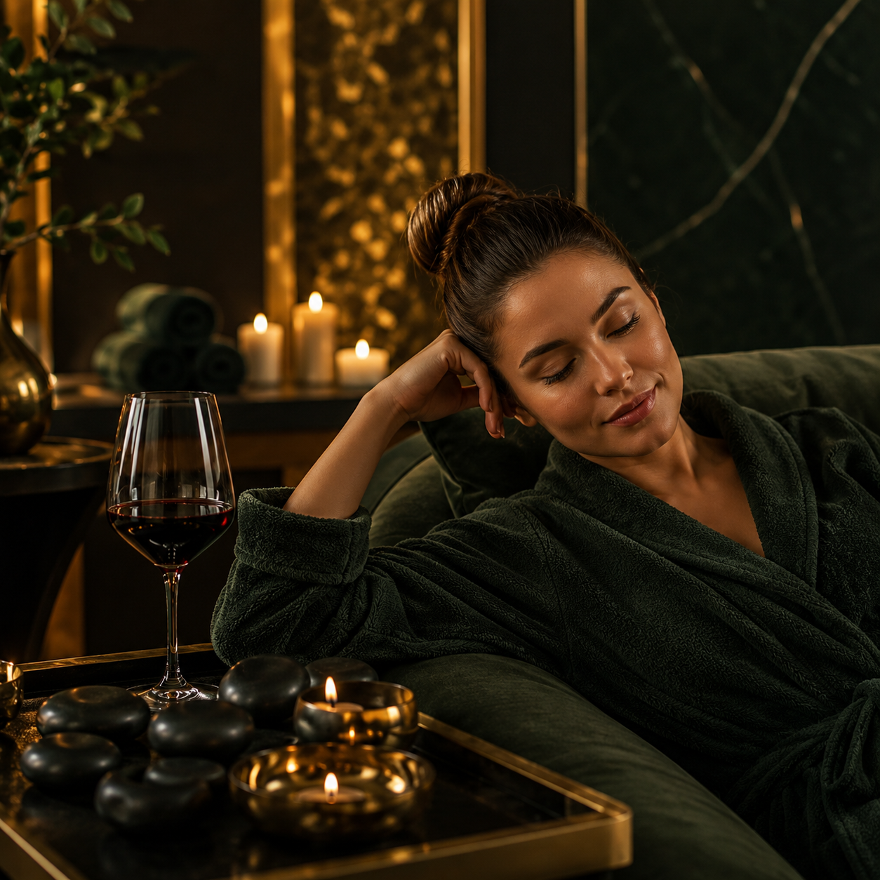 Masaje Relajante con Piedras Volcánicas + Exfoliación de Espalda y Copa de Vino por solo $18 en Elara Beauty Spa