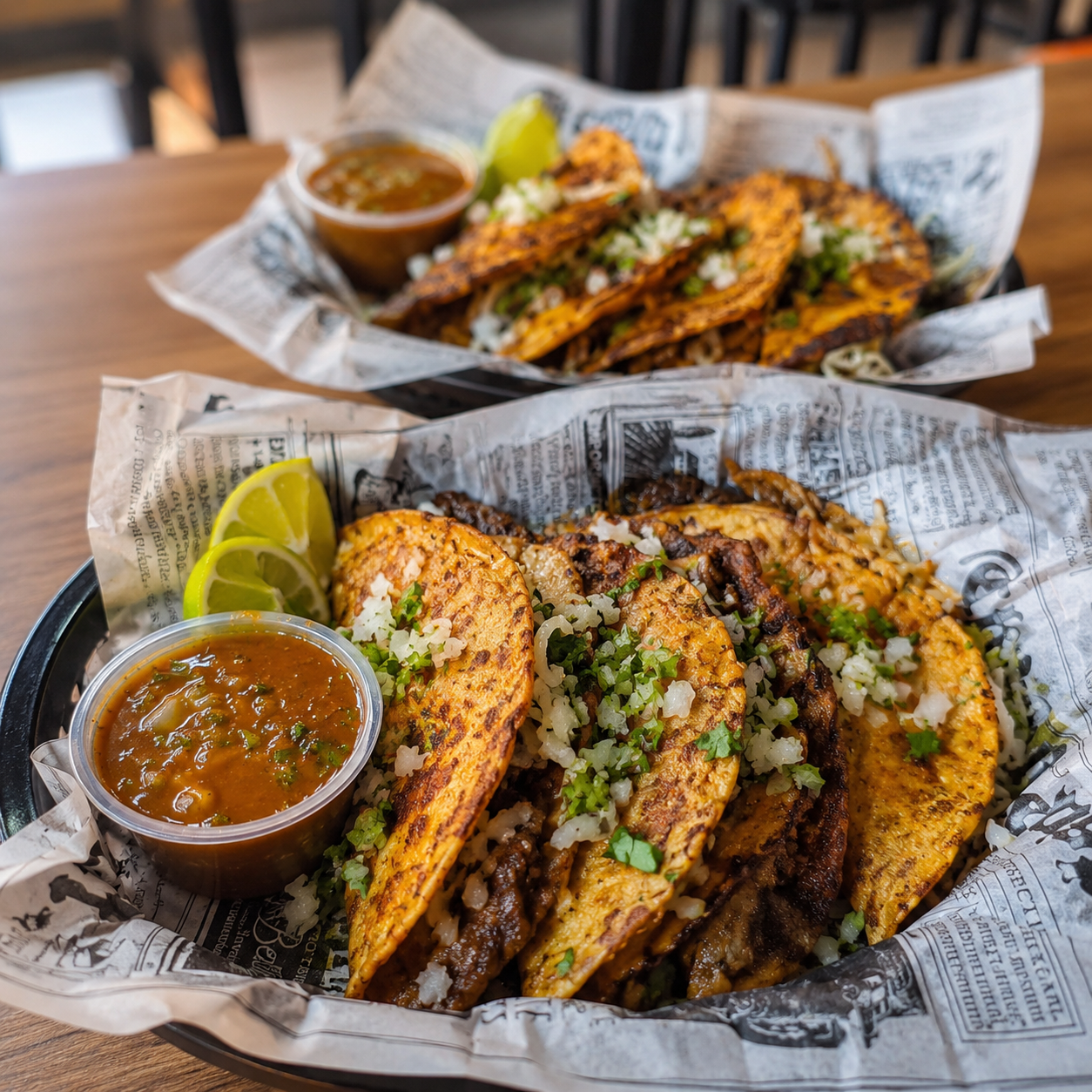 2x1 en Quesabirrias con Carne de Res, Queso Derretido y Caldito de Birria por solo $10 en Alitas Salvajes Pub