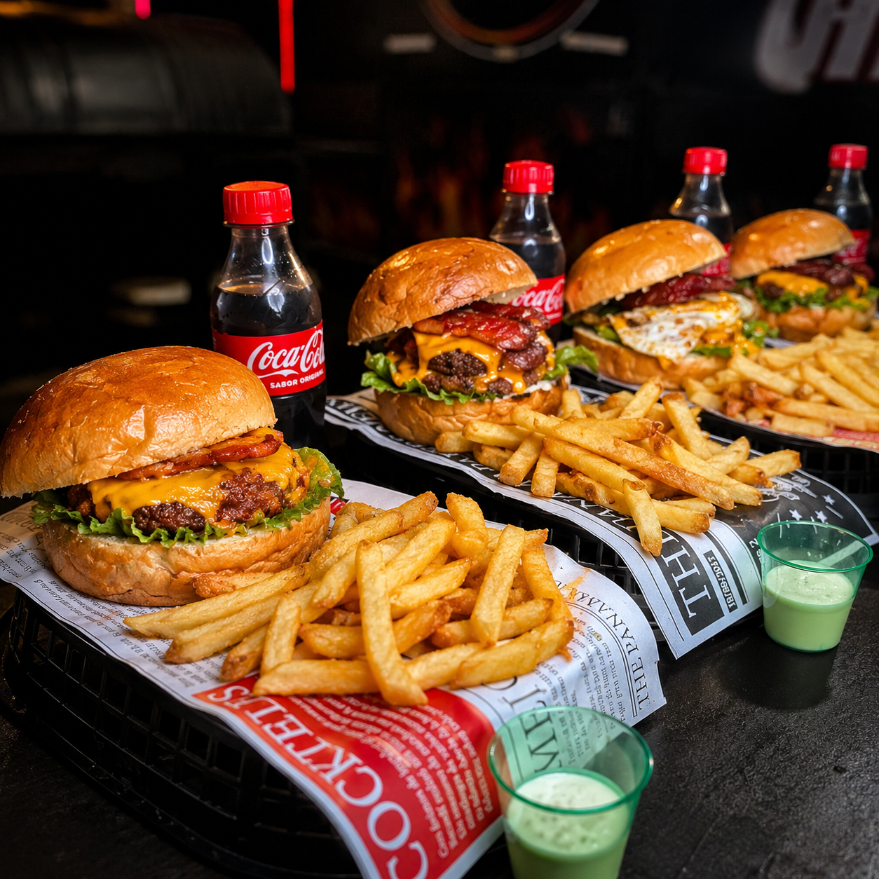 Combo Familiar con 4 Burgers, 4 Papas y 4 Sodas por solo $15 en Grill Time - Chiriquí