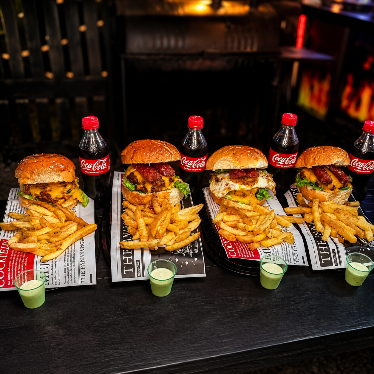 Combo Familiar con 4 Burgers, 4 Papas y 4 Sodas por solo $15 en Grill Time - Chiriquí