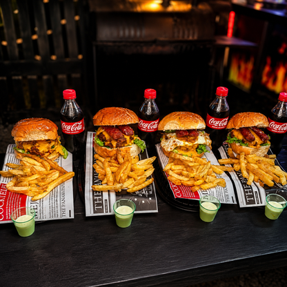 Combo Familiar con 4 Burgers, 4 Papas y 4 Sodas por solo $15 en Grill Time - Chiriquí