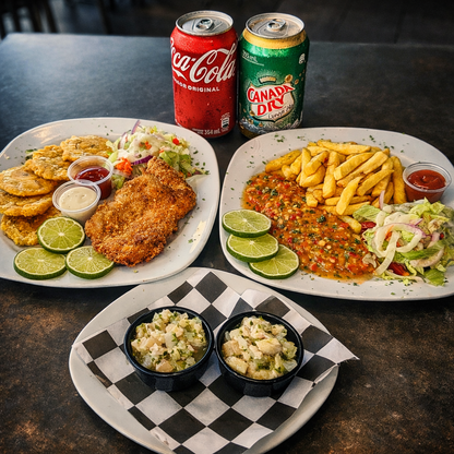 2 Filetes de Pescado + 2 Ceviches de Corvina + 2 Bebidas por $15 en Tercer Piso