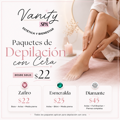 Paquetes de Depilación con Cera desde $22 en Vanity Spa