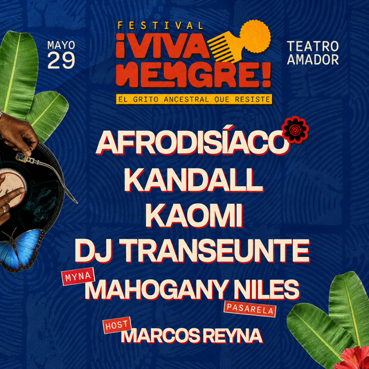 2x1 en Entradas para el Festival Viva Nengre este 29 de Mayo en el Teatro Amador por solo $15