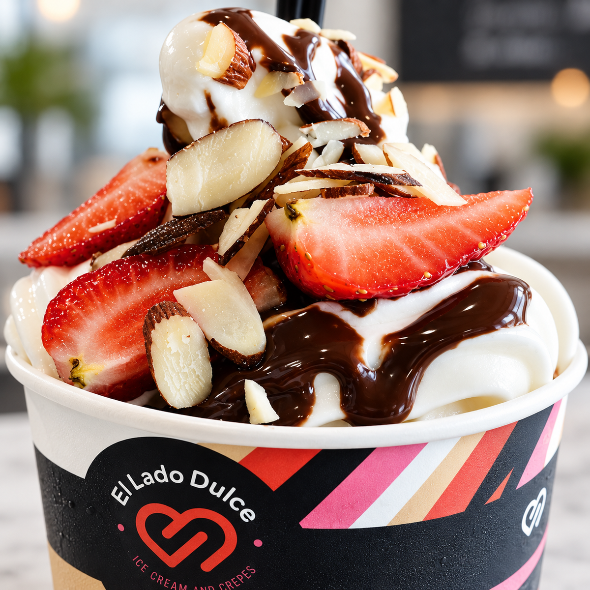 2 Frozen Yogurt + 2 Toppings a escoger por $6 en El Lado Dulce