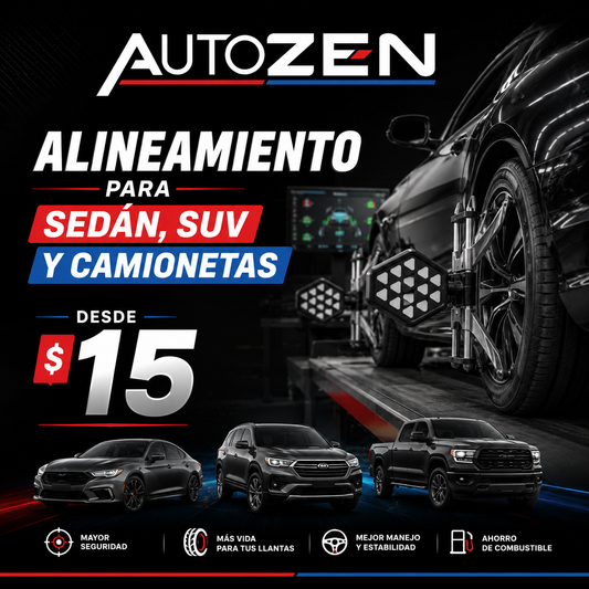 Alineamiento para Sedán, SUV y Camionetas desde solo $15 en AutoZen
