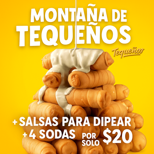 70 Tequeños + Salsas para Dipear + 4 Sodas por solo $20 en Tequeños Panamá Obarrio