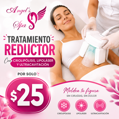 Tratamiento Reductor con Criolipólisis, Lipoláser y Ultracavitación por $25 en Angel’s Spa
