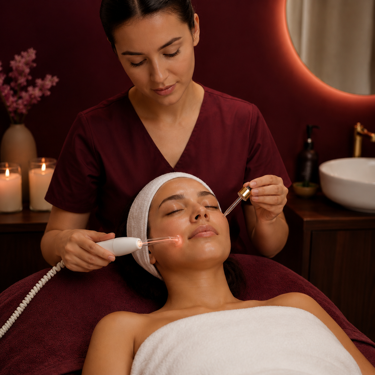Limpieza Facial Completa con Terapia LED, Alta Frecuencia e Hidratación por solo $15.99 en Amta Skin Glow