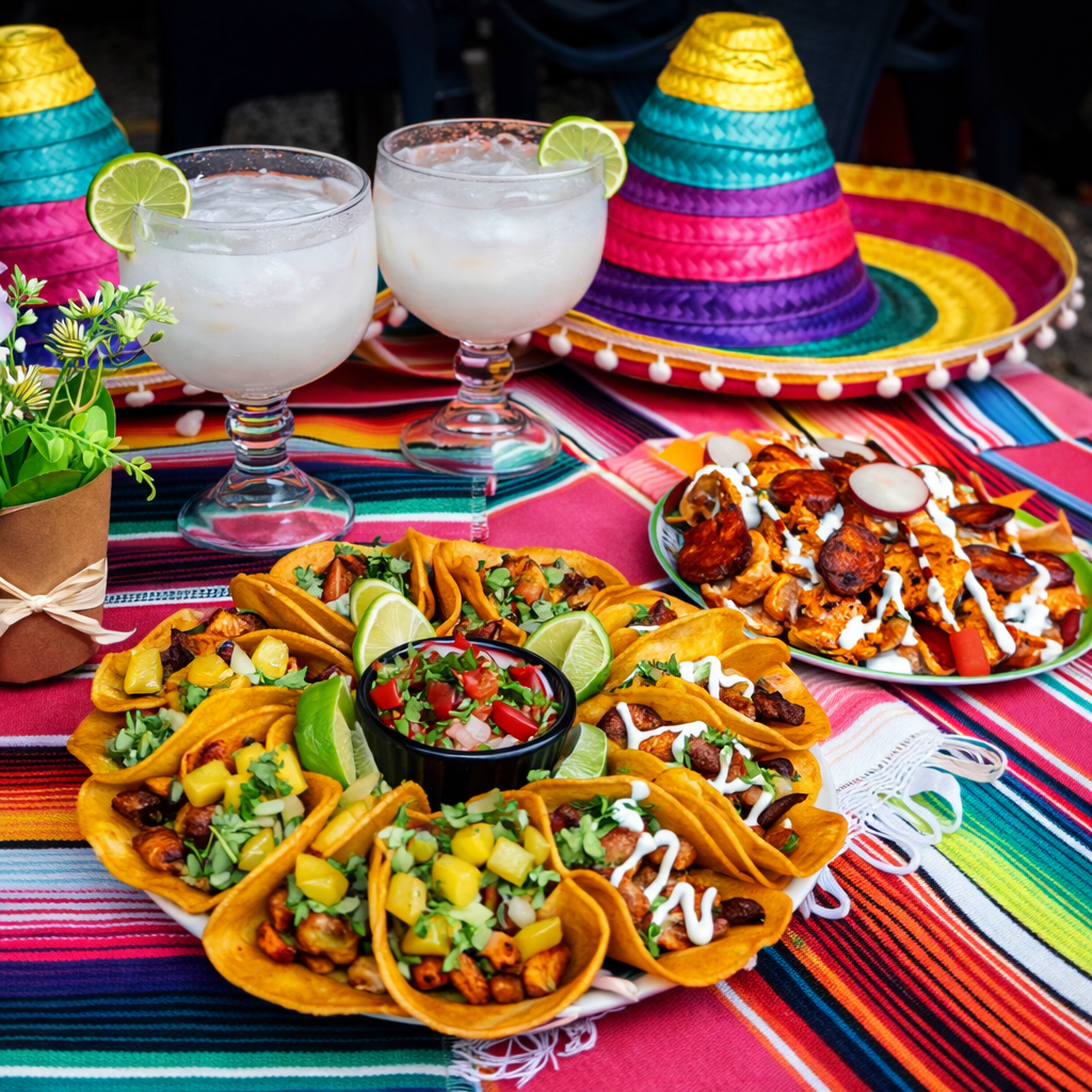 Bandeja de 12 Tacos Mixtos + Nachos y Horchatas por solo $18 en La Taquerita