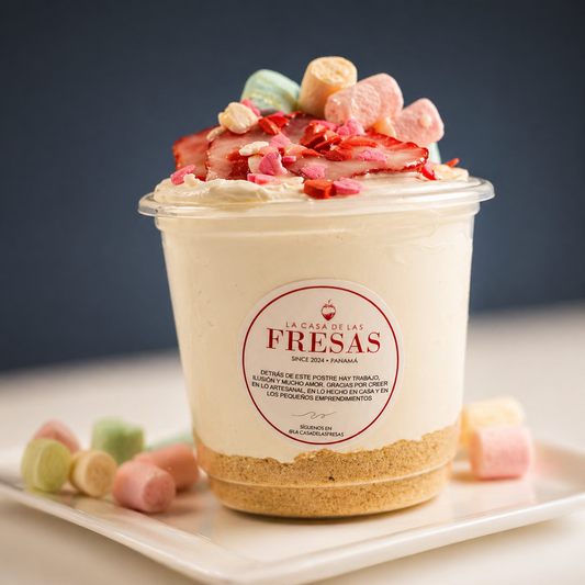 2 Crocantes de Fresas con Crema + Cupón de $100 Off para servicio de Snack Bar por $8.50 en La Casa de las Fresas