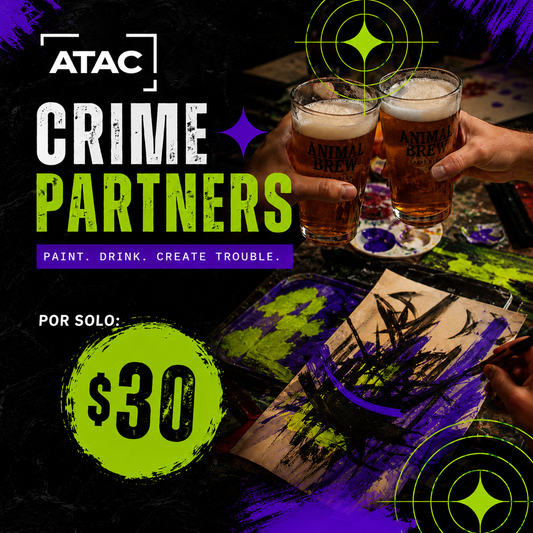 2 Open Bar + 2 Experiencias de Pintura por $30 por ATAC en Animal Brew