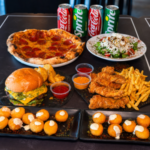 Pizza de Pepperoni, Cheesy Burger, Chicken Fingers, Ensalada, Entradas y 4 Bebidas por $30 en Buffeta – Chiriquí