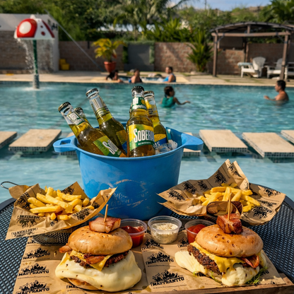 Pasadía para 2 Personas + Picada o 2 Burgers + Cubetazo por solo $30 en Asadero El Mastranto