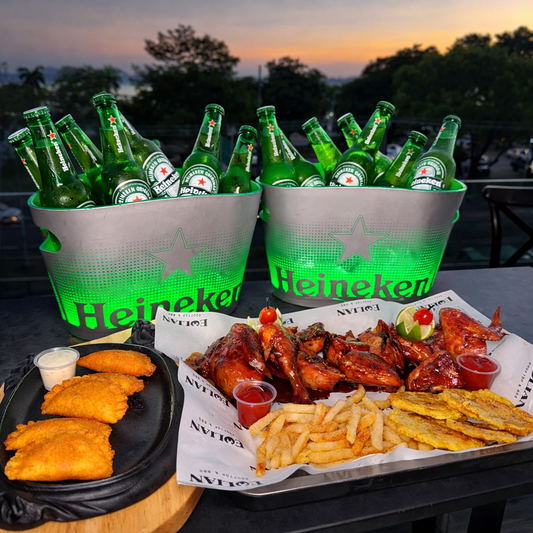 Combo para Picar con Pollo Ahumado + 14 Cervezas por solo $35 en Eolian Rooftop Avenida Balboa