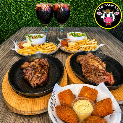 2 Cortes de Carne Importada + Entrada + 2 Sangrías por solo $19 en Ke Vakas Chiriquí