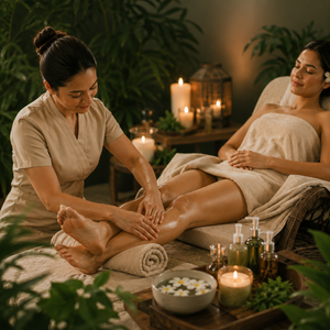 Masaje Oriental 2x1 con Masaje en Cuerpo, Piernas y Pies por $20 en Spa Amarás Tu Cuerpo