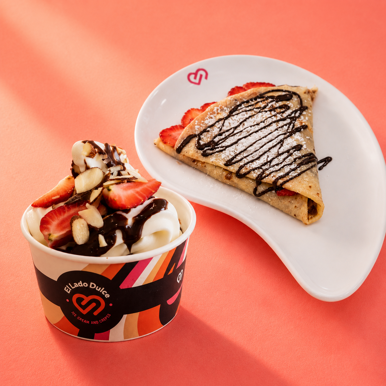 1 Frozen Yogurt + 1 Crepe por solo $8.50 en El Lado Dulce