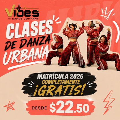 Clases de Danza Urbana desde solo $22.50 + Matrícula 2026 GRATIS en Vibes Dance