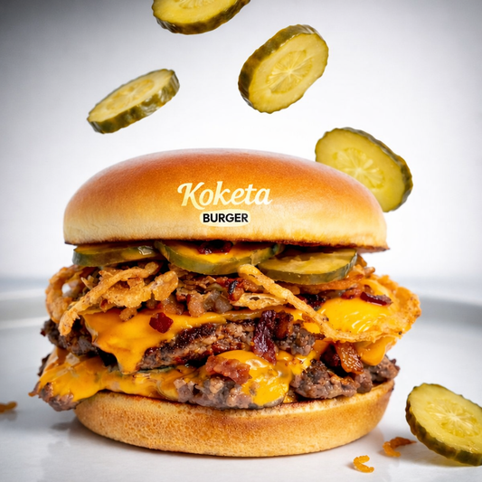 2 Burger "La Segunda"+ 1 Orden de Churros Koketos + 1 Orden de Alitas por $15 en Koketa Burger
