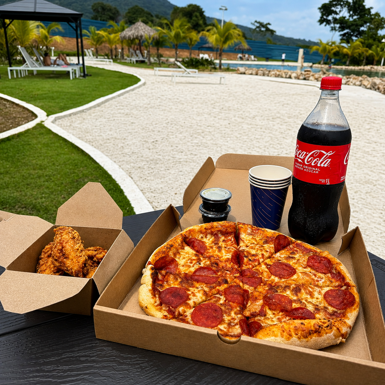 Day Pass para 2 Adultos o 2 Adultos + 2 Niños + Delicioso Combo de Comida desde $45 en Bay Club Playa Dorada