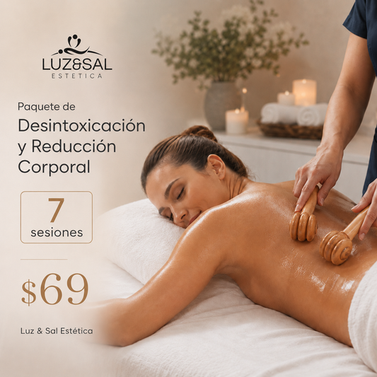 Desintoxicación y Reducción Corporal con 7 Sesiones por solo $69 en Luz y Sal Estética