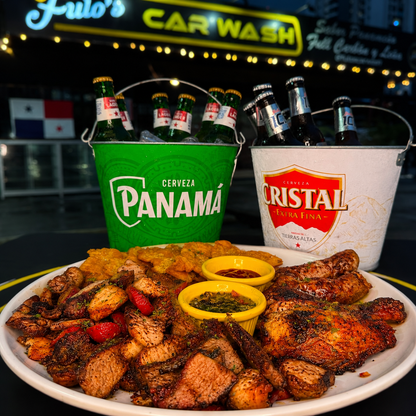 Parrillada Mixta + 2 Cubetazos de Cerveza Nacional por solo $18 en Fulos Car Wash