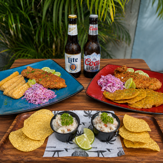 2 Filetes de Pescado + 2 Ceviches + 2 Cervezas Nacionales por solo $15 en Santo Gusto