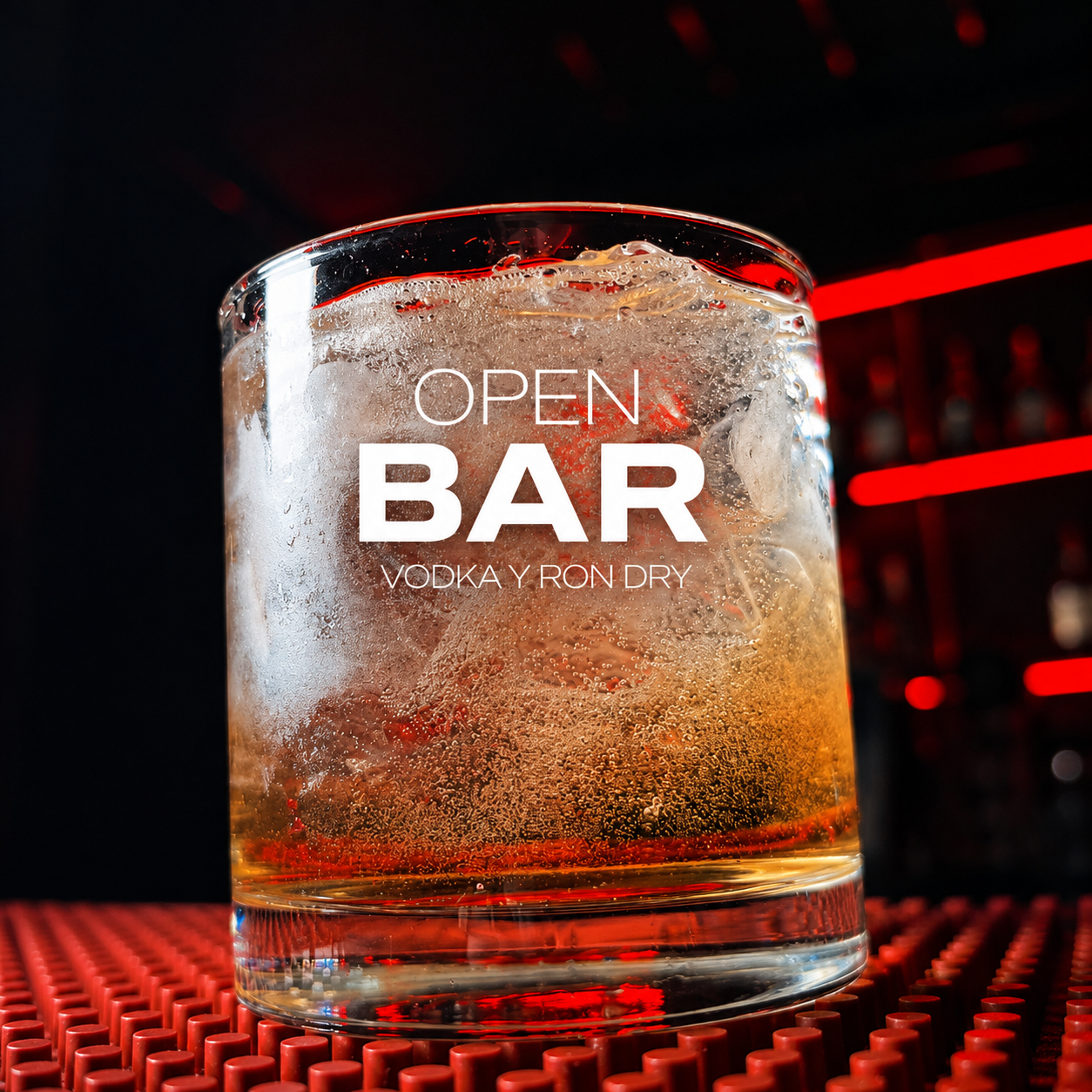 Open Bar de Ron y Vodka para 2 Personas por solo $15 en Red Club Casco